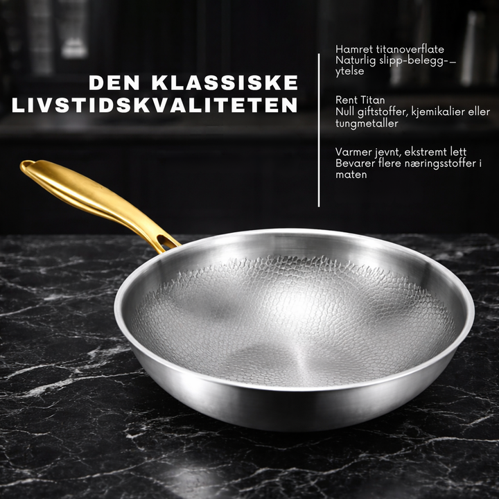 Titan Wokpanne med Flat Bunn